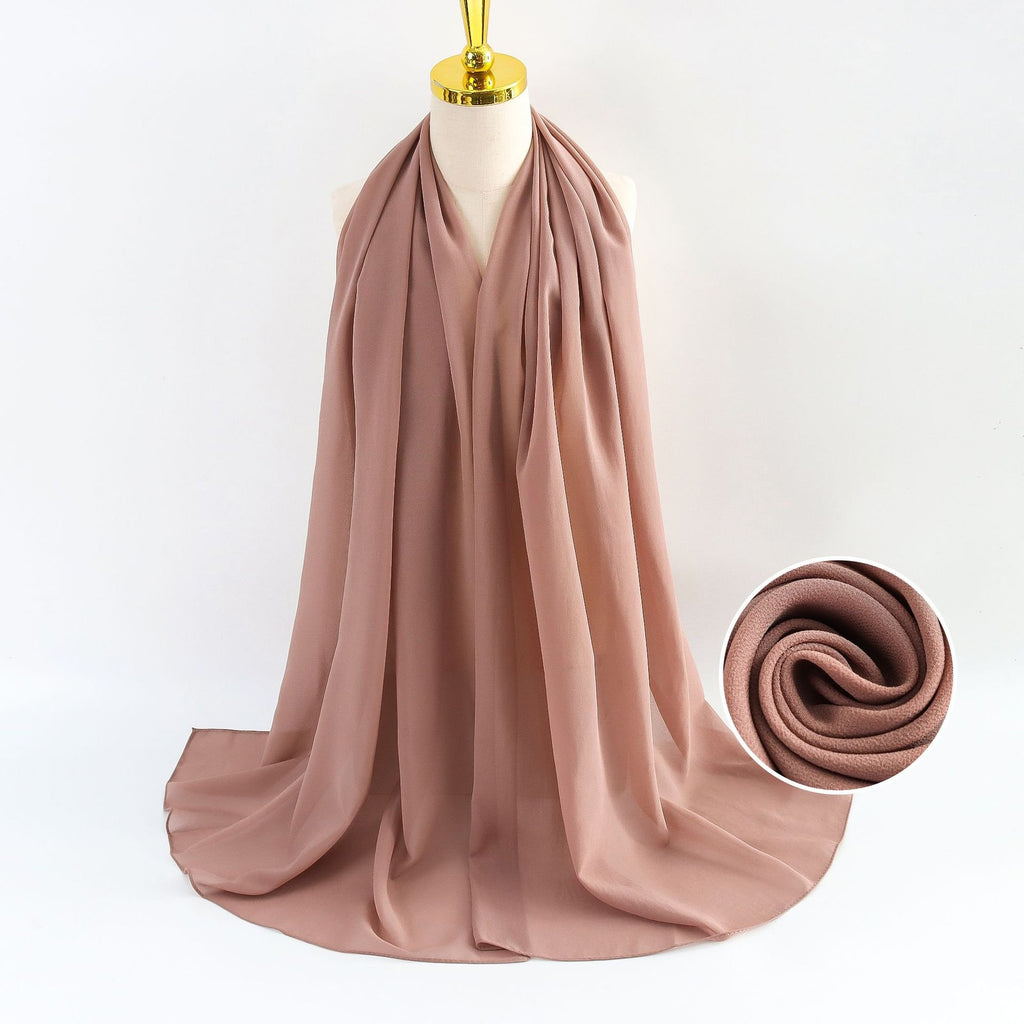 Elegant Pearl Chiffon Scarf for Women