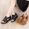 Genuine Leather Cut Out Women's Shoes