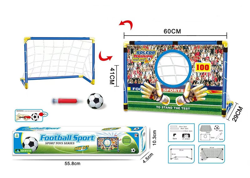 Kidsren's Plastic Football Goal Indoor and Outdoor Sports Toys Large Two-In-One Simple Portable Football Goal