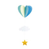 Wedding holiday birthday party decoration supplies three-dimensional hanging ornaments love hot air balloon cloud window pendant