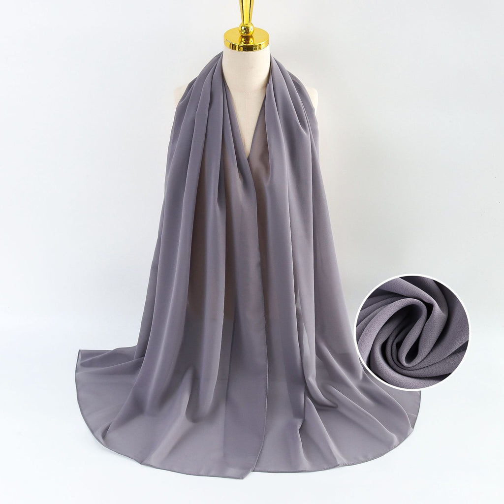 Elegant Pearl Chiffon Scarf for Women