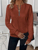 Short Women's Clothing With Zipper Sweater Long Sleeve