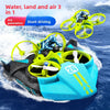 Three-in-one remote control aircraft toy for land, sea and air