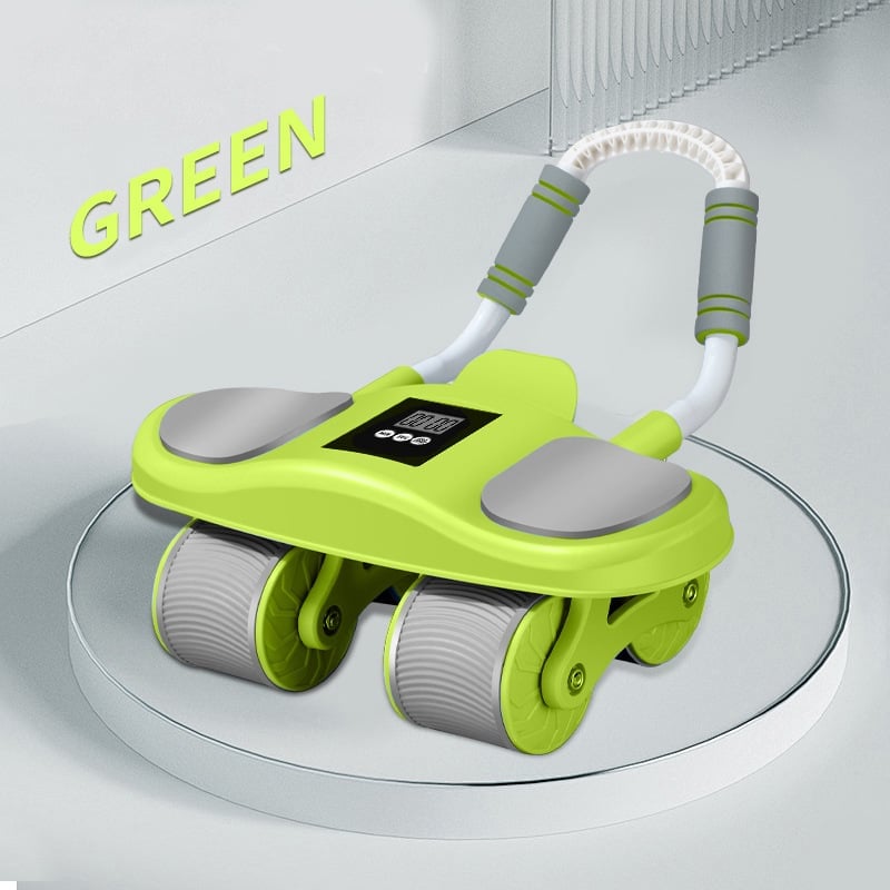 Abdominal Wheel Four-Wheel Elbow Support Intelligent Timing Mobile Phone Holder Automatic Rebound Flat Support Abdominal Roll Two-In-One