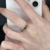 Beaded open ring