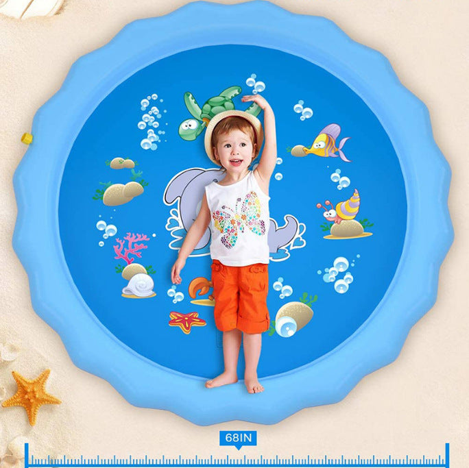 PVC children's water spray mat outdoor water spray mat grass children's water spray mat letter water spray mat