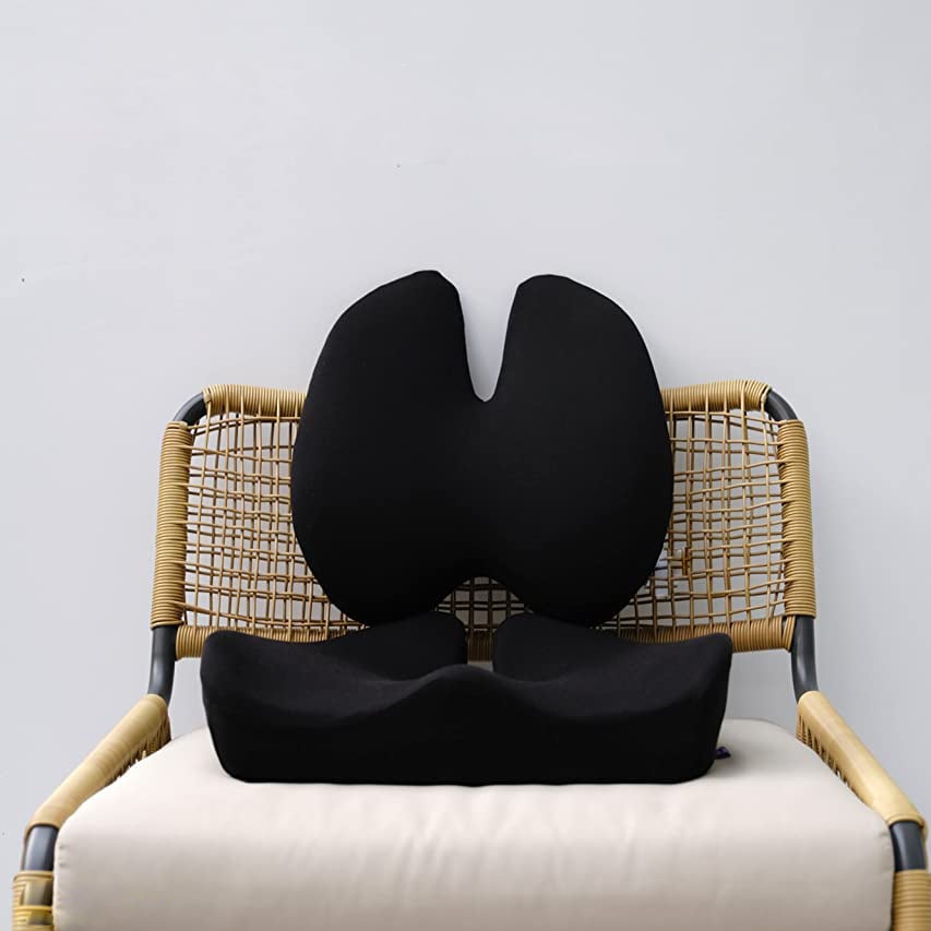 Office chair memory foam hip pad and waist pad