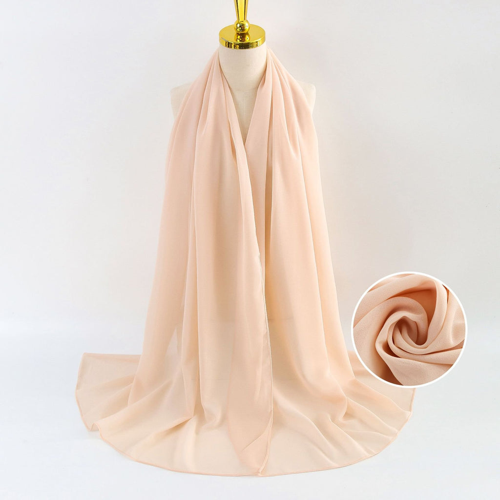 Elegant Pearl Chiffon Scarf for Women