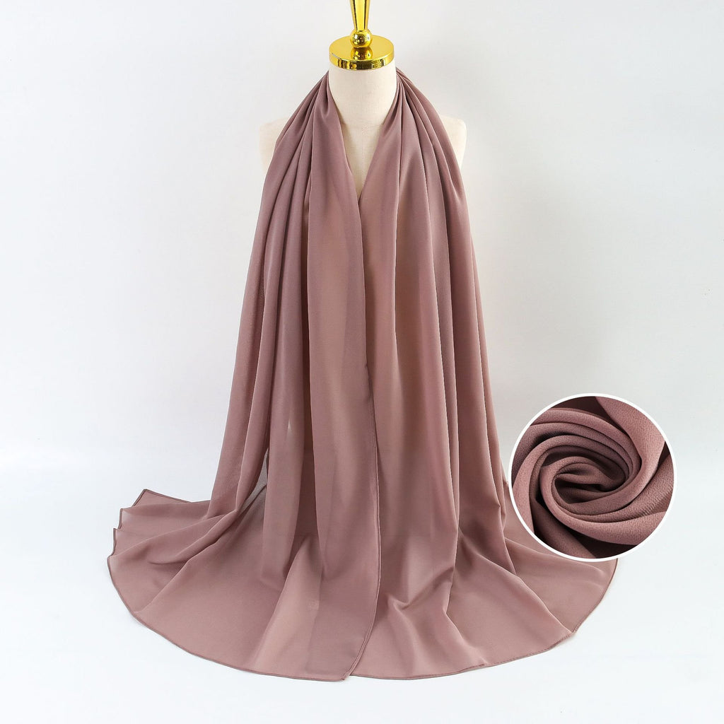 Elegant Pearl Chiffon Scarf for Women