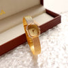 New Designer Square Exquisite Diamond Set Wheat Ears Women's Quartz Small Watch