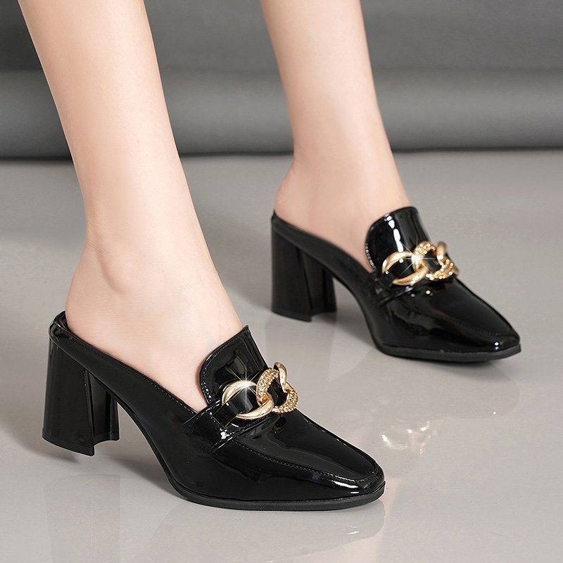 Lazy-toe Half Slippers for Women