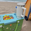 Covered beverage compartmentalized bag