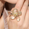 Crystal flower ring