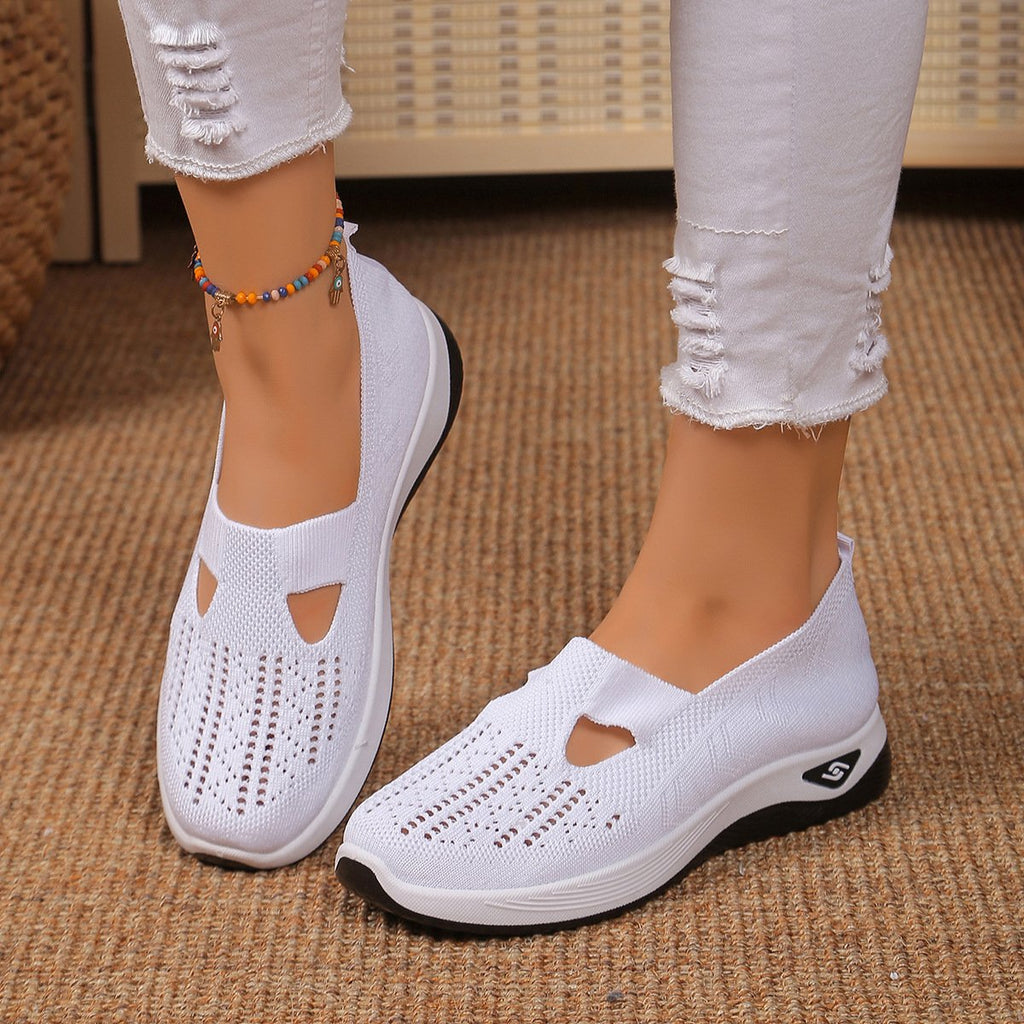 Large-size casual comfortable women's leather shoes