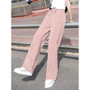 Women's Casual Pants Drawstring Elastic Waist Pants Flowy Wide Leg Trousers With Pockets