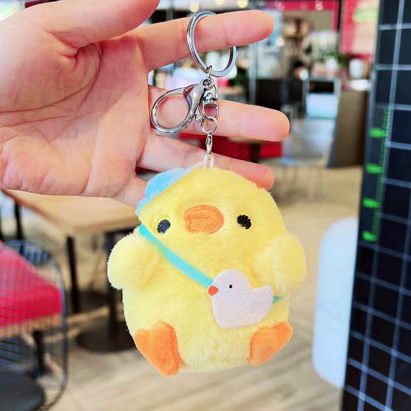 Cute chicken plush bag hanging bag hanging decoration plush pendant doll birthday gift plush doll wholesale