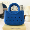 Mini EVA Beach Square Shell Handbag with DIY Hole Pattern