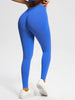 Sexy High Elastic Women's Solid Tights High Waist Workout Yoga Leggings, Scrunch Butt Lifting Elastic Pants, Tummy Control Butt Lifting Workout Yoga Athletic Pants