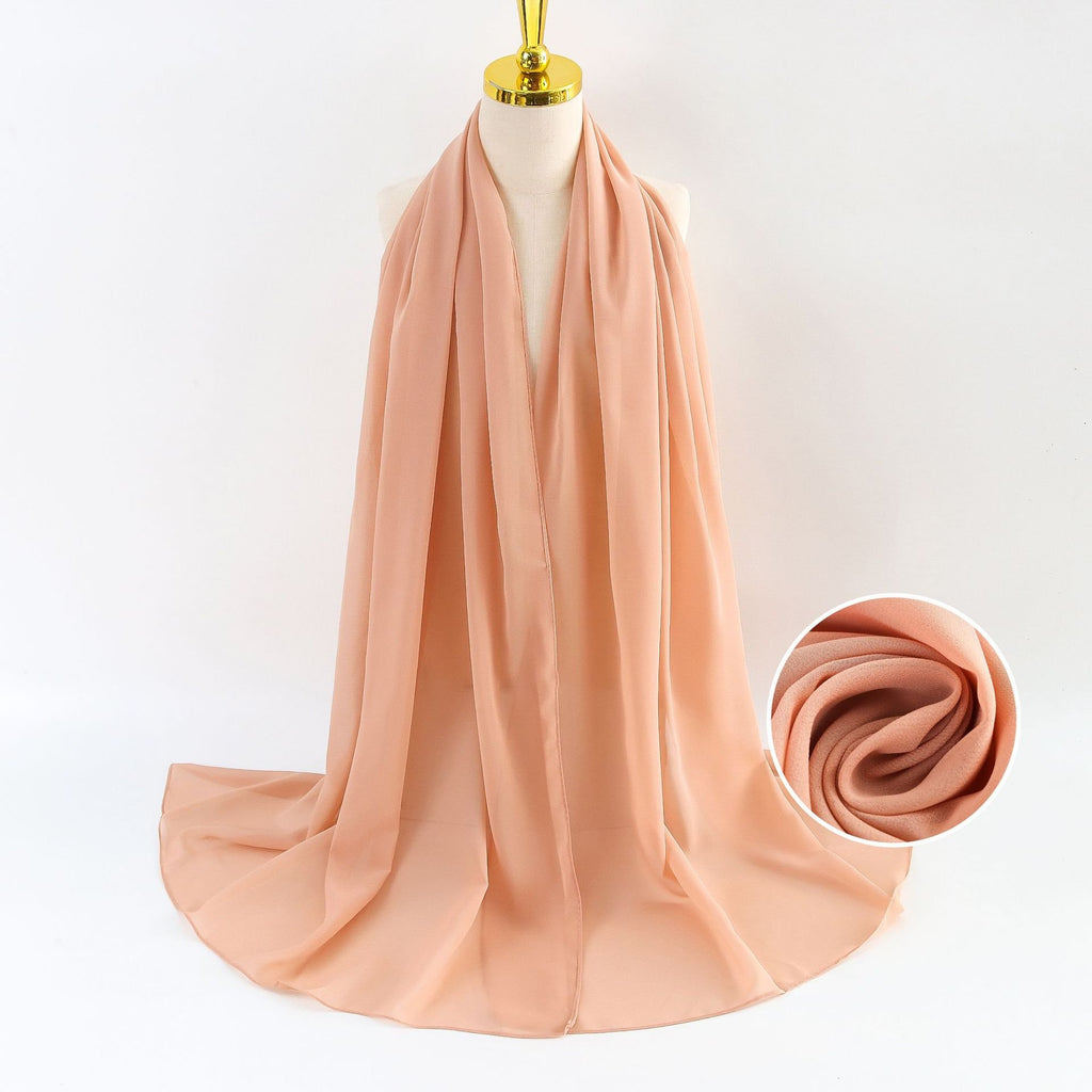 Elegant Pearl Chiffon Scarf for Women