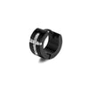 Titanium steel engraved cross stud earrings