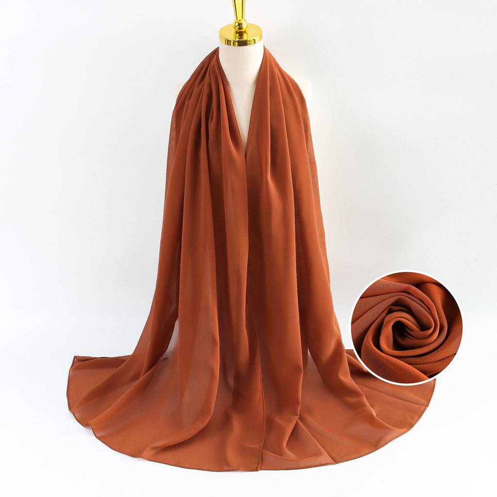 Elegant Pearl Chiffon Scarf for Women