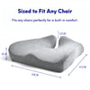 Office chair memory foam hip pad and waist pad