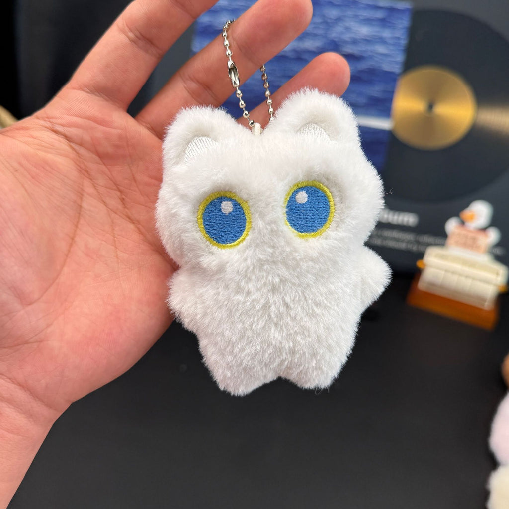 Cute Squeaking Black Cat Plush Doll Keychain Pendant