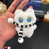 Cute Squeaking Black Cat Plush Doll Keychain Pendant