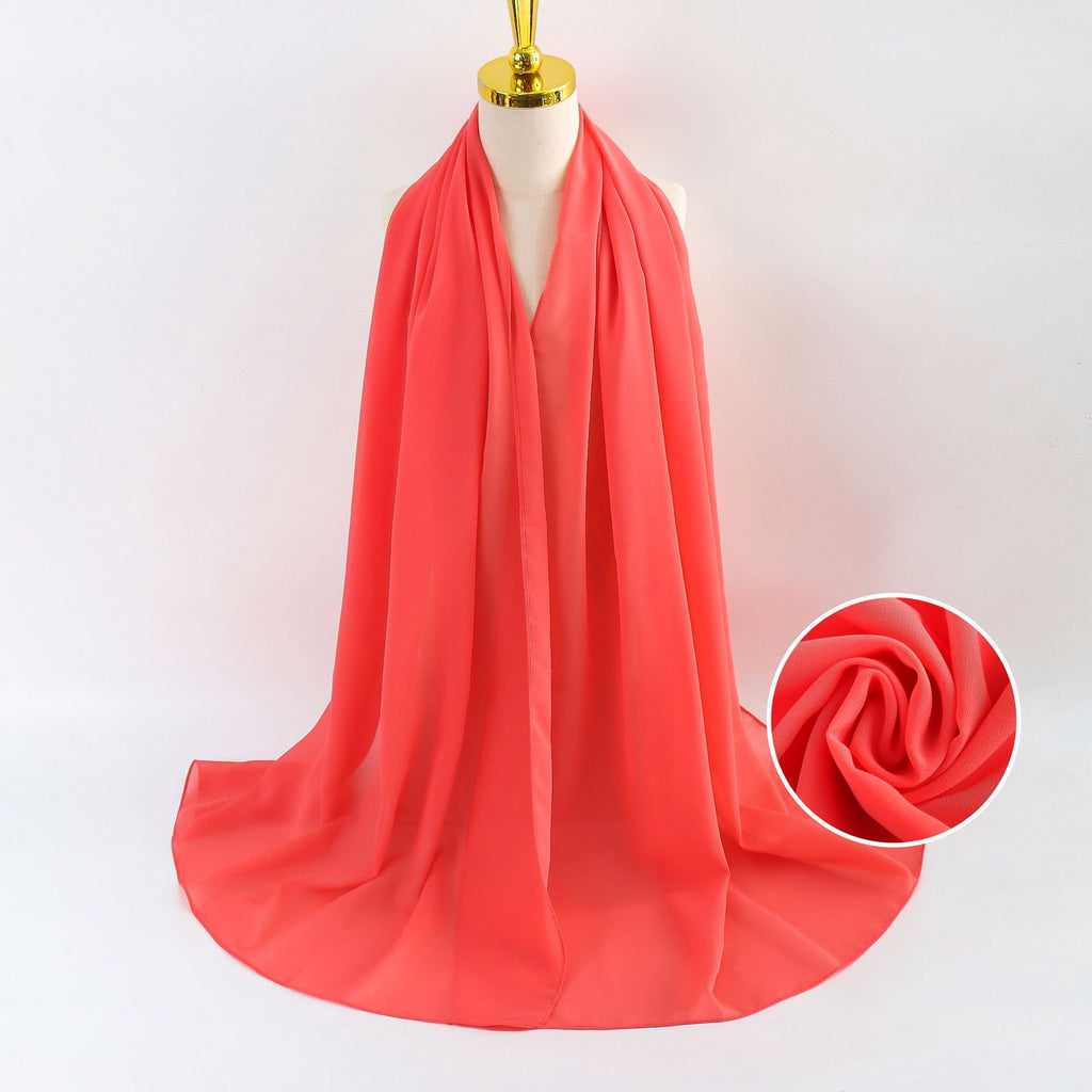 Elegant Pearl Chiffon Scarf for Women