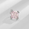 K936 White Gold 11 � 11 Princess Square High Carbon Diamond American Pink White G Pendant Main Stone 11 karat Simple Necklace