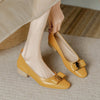 Shallow-mouthed evening breeze bean shoes, soft leather and soft soles, large-sized women's shoes