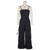 Women's Solid Color Sleeveless Jumpsuit - Wide Leg Romper With Adjustable Hem & 4 Pockets Summer Casual Outfit