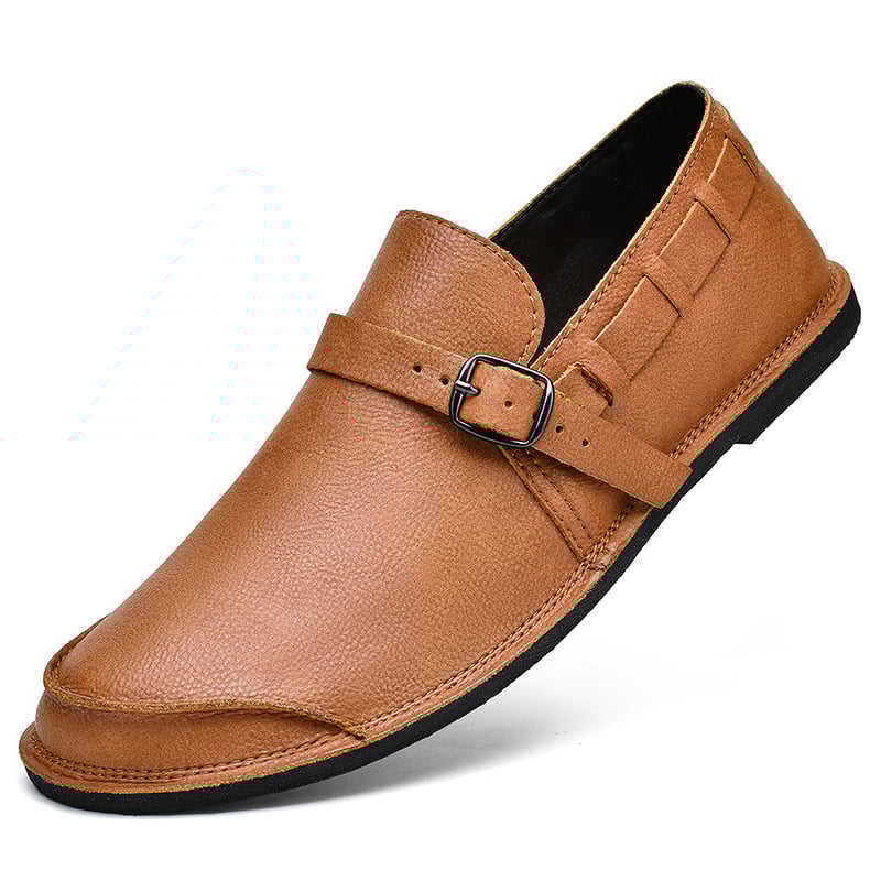 Men's lazy casual leather shoes for spring and autumn