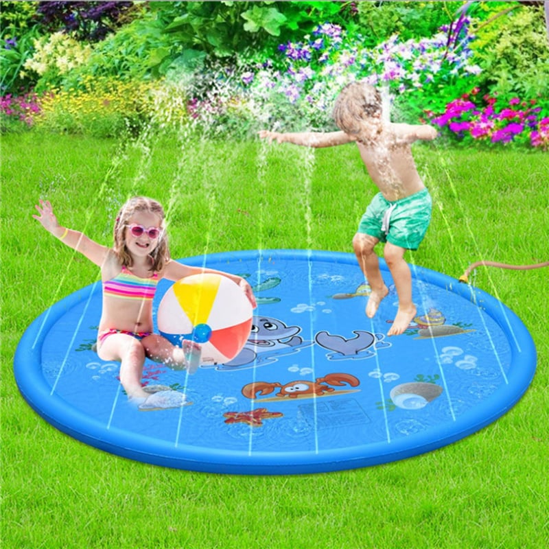 PVC children's water spray mat outdoor water spray mat grass children's water spray mat letter water spray mat