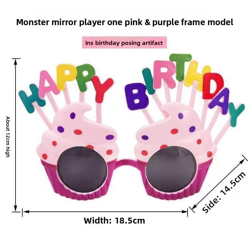 Bizarre creative party photography props, cake decorations, weekend props, Christmas birthday glasses