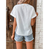 Womens Summer Tops Trendy Lace Floral Crew Neck Short Sleeve T Shirts Dressy Casual Blouses