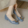 Shallow-mouthed evening breeze bean shoes, soft leather and soft soles, large-sized women's shoes