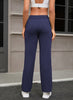 Women's New Button Up Straight Leg Pants With Pocket Loose Yoga Pants