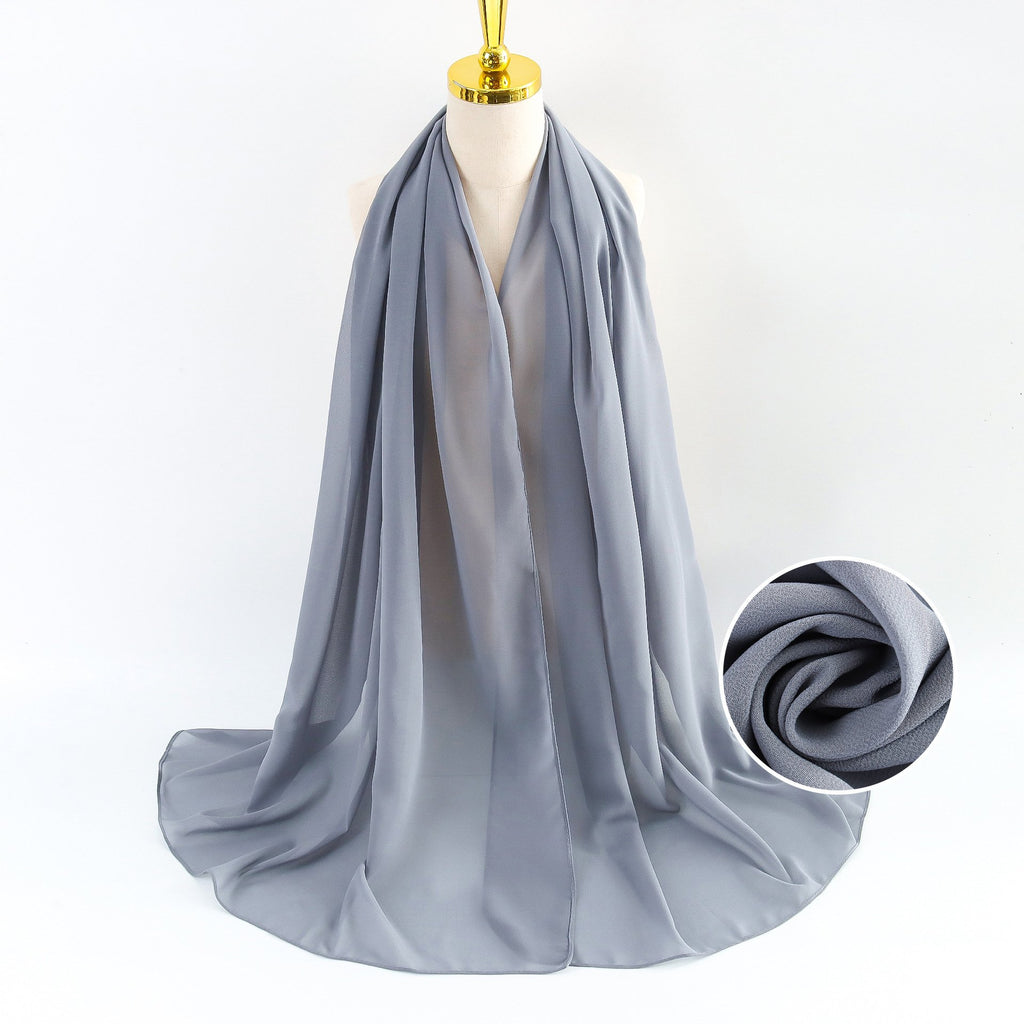 Elegant Pearl Chiffon Scarf for Women