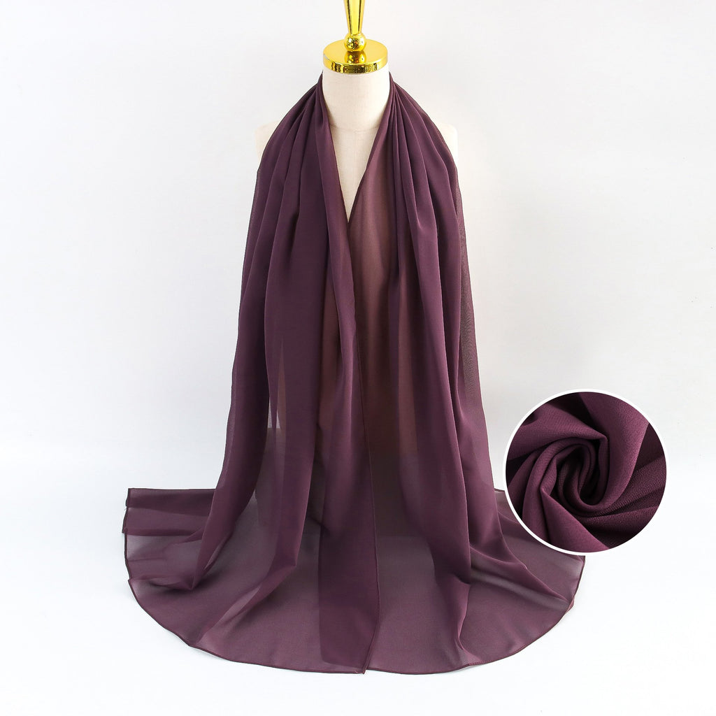 Elegant Pearl Chiffon Scarf for Women