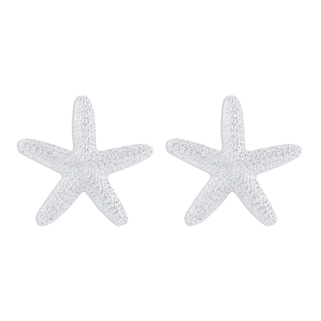 Personalized conch and starfish pendant necklace earrings