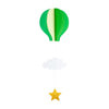 Wedding holiday birthday party decoration supplies three-dimensional hanging ornaments love hot air balloon cloud window pendant