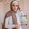 Solid-color lustrous cotton scarf for women