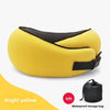 A U-shaped neck guard pillow that can be stored