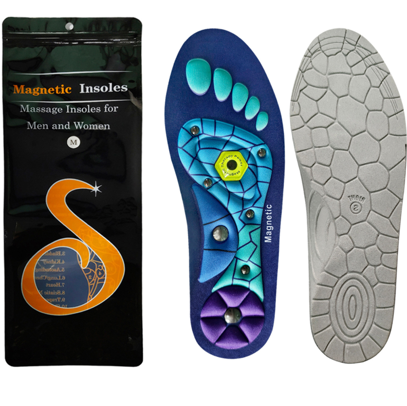 Transparent Magnetic Insole Men's Breathable Insole Running Sports Shock Absorbing Massage Insole Women's Tailable Magnetic Therapy Insole
