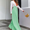 Elegant Style Solid Color Pleated Zipper Pants