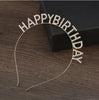 Happy birthday headband HappyBirthday flash diamond letter headband adult funny party hair accessories for women