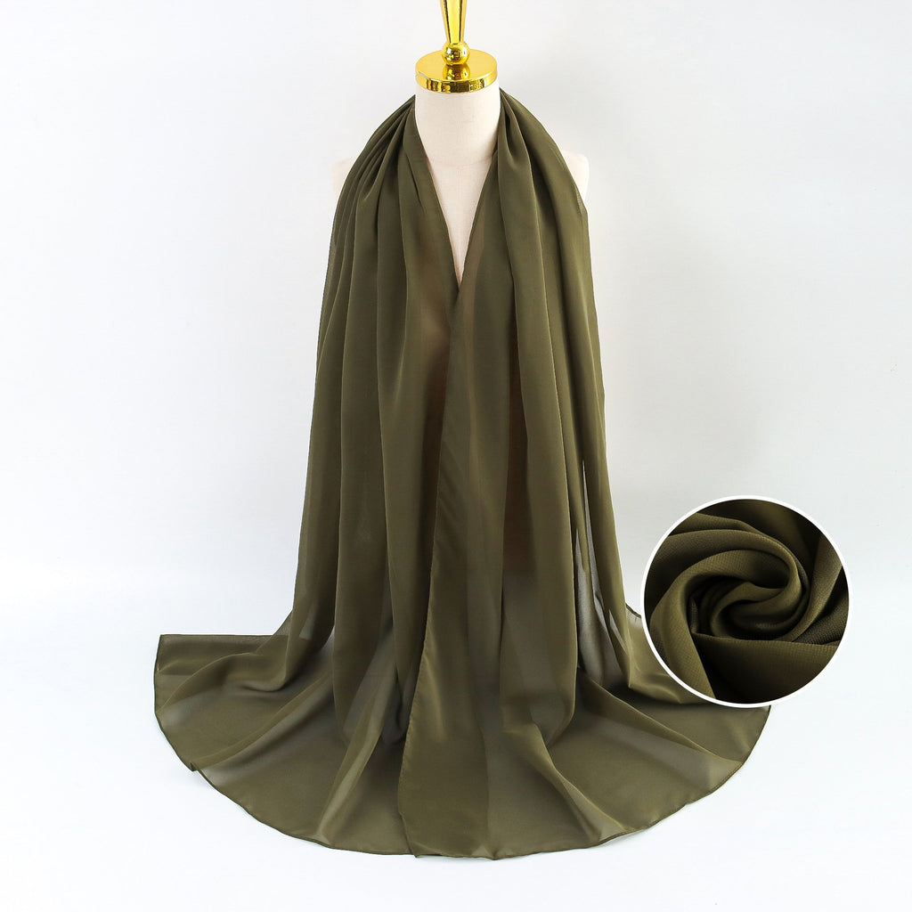 Elegant Pearl Chiffon Scarf for Women