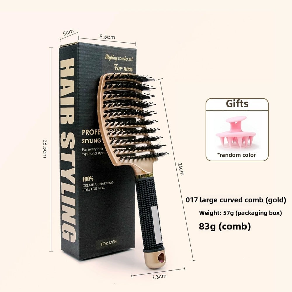 Oversize Curved Bristle Massage Hair Comb for Women High Volume Styling