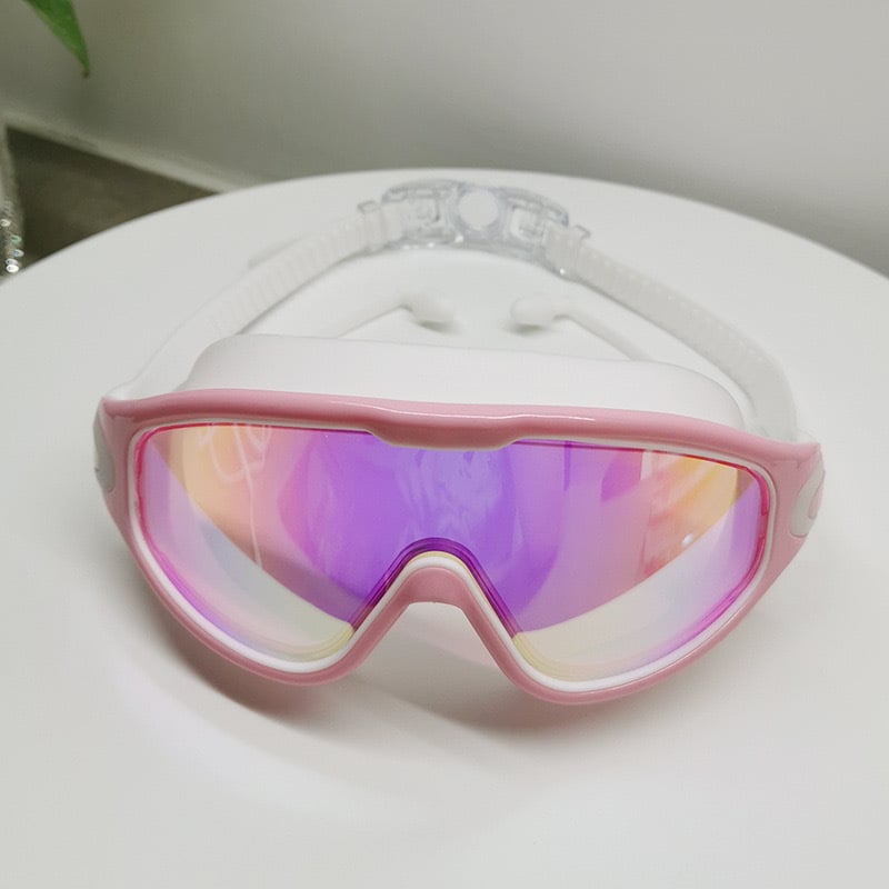 Electroplated waterproof, anti-fog, high-definition wide-field swimming goggles for both men and women